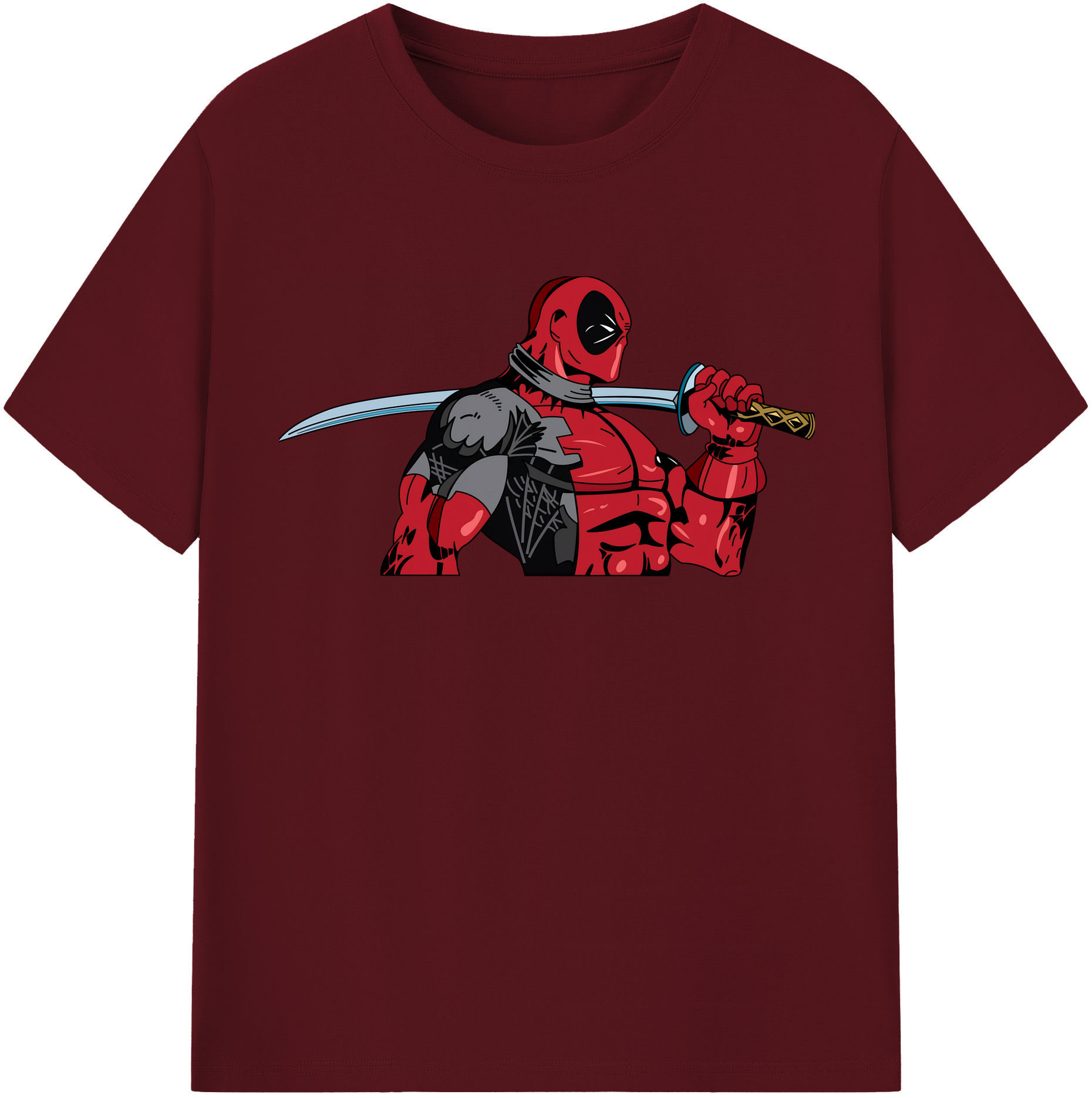 （画像用） Deadpool デッドプール 綿100％半袖Tシャツ（フロントプリント）